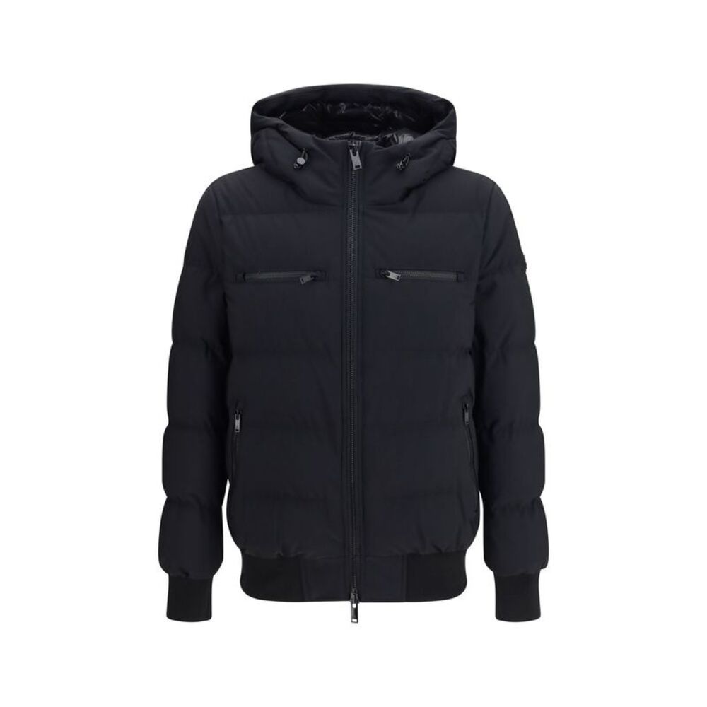 Moose Knuckles Black Nylon Full-Length Men's Jacket